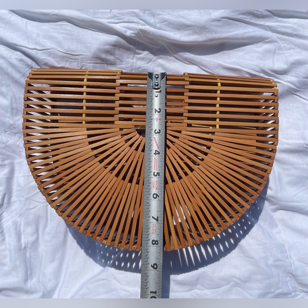 Vintage Bamboo Half-Moon Cage Bag - Picture 11 of 16